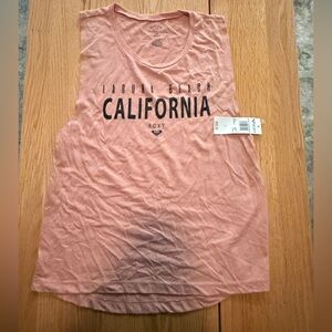 Roxy California Beach Graphic Tank Top | Size L | NWT